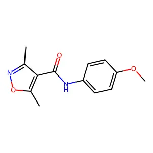 N-(4-methoxyphenyl)-3,5-dimethyl-1,2-oxazole-4-carboxamide structure