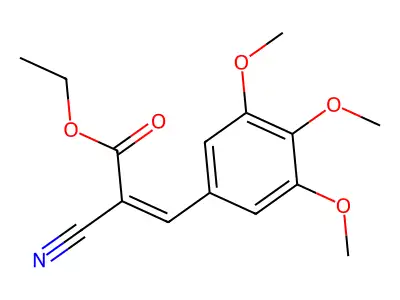 2-Propenoic acid, 2-cyano-3-(3,4,5-trimethoxyphenyl)-, ethyl ester structure