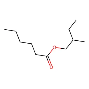 Hexanoic acid, 2-methylbutyl ester structure