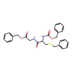 Benzyl S-benzyl-N-[(benzyloxy)carbonyl]cysteinylglycinate structure