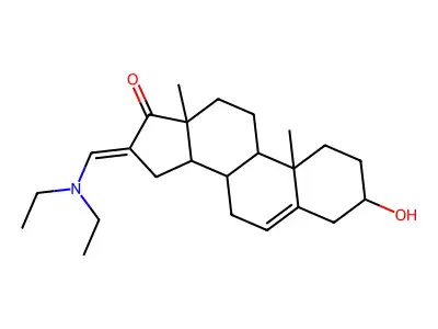 16-Diethylaminomethylene-3-beta-hydroxyandrost-5-EN-17-one structure