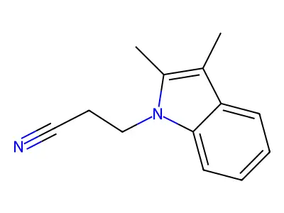 2,3-Dimethylindole-1-propanenitrile structure