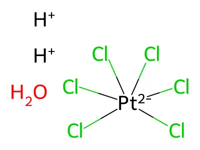 Chloroplatinic acid hydrate structure