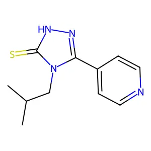 4-(2-methylpropyl)-5-(pyridin-4-yl)-4H-1,2,4-triazole-3-thiol structure