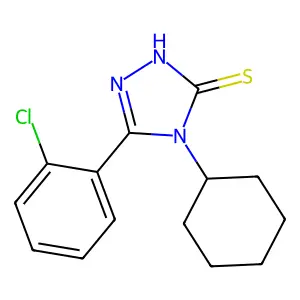 5-(2-chlorophenyl)-4-cyclohexyl-4H-1,2,4-triazole-3-thiol structure