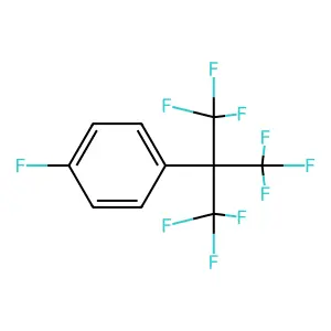Benzene, 1-fluoro-4-[2,2,2-trifluoro-1,1-bis(trifluoromethyl)ethyl]- structure