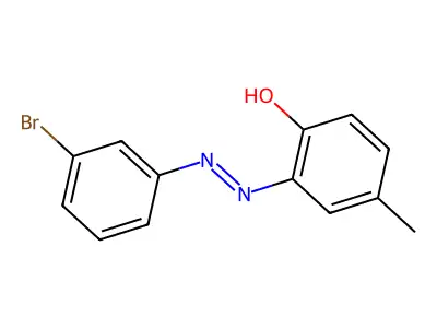 (E)-2-((3-bromophenyl)diazenyl)-4-methylphenol structure