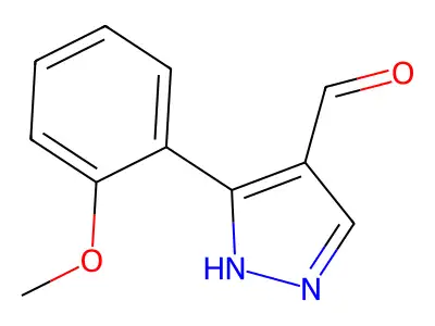 3-(2-Methoxyphenyl)-1H-pyrazole-4-carboxaldehyde structure