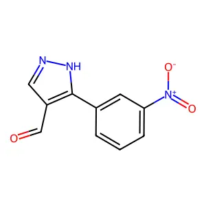 3-(3-nitrophenyl)-1H-pyrazole-4-carbaldehyde structure