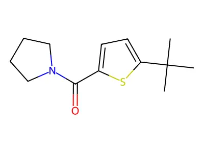 [5-(Tert-butyl)-2-thienyl](1-pyrrolidinyl)methanone structure