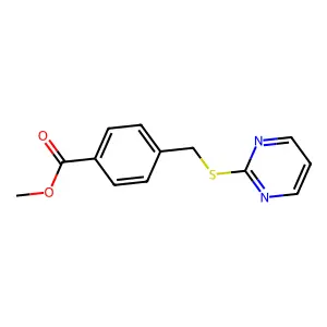 Methyl 4-[(pyrimidin-2-ylthio)methyl]benzoate structure