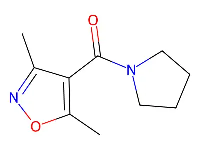(3,5-Dimethyl-4-isoxazolyl)(1-pyrrolidinyl)methanone structure