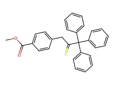 Methyl 4-(3,3,3-triphenyl-2-sulfanylidenepropyl)benzoate structure