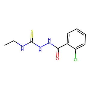 2-[(2-chlorophenyl)carbonyl]-N-ethylhydrazinecarbothioamide structure