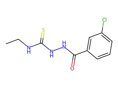 1-[(3-Chlorobenzoyl)amino]-3-ethylthiourea structure