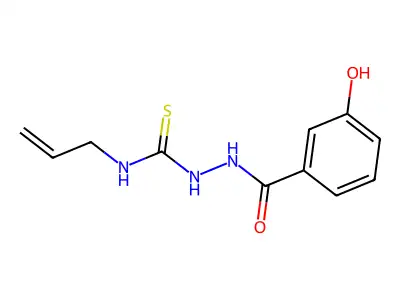 N-allyl-2-(3-hydroxybenzoyl)hydrazinecarbothioamide structure