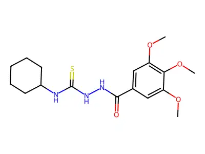 1-Cyclohexyl-3-[(3,4,5-trimethoxybenzoyl)amino]thiourea structure