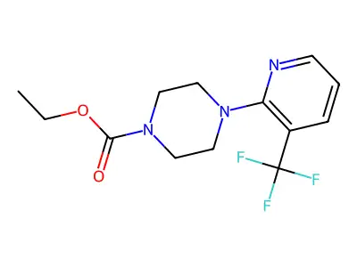 Ethyl 4-[3-(trifluoromethyl)pyridin-2-yl]piperazine-1-carboxylate structure