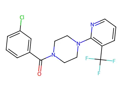 (3-Chlorophenyl){4-[3-(trifluoromethyl)pyridin-2-yl]piperazino}methanone structure