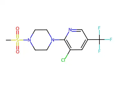 1-[3-Chloro-5-(trifluoromethyl)pyridin-2-yl]-4-methylsulfonylpiperazine structure