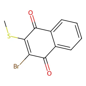 2-Bromo-3-methylsulfanylnaphthalene-1,4-dione structure