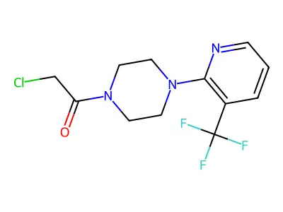 1-(Chloroacetyl)-4-[3-(trifluoromethyl)pyridin-2-yl]piperazine structure