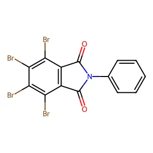 4,5,6,7-tetrabromo-2-phenyl-1H-isoindole-1,3(2H)-dione structure