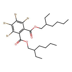 Bis(2-ethylhexyl) tetrabromophthalate structure