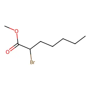 Heptanoic acid, 2-bromo, methyl ester structure