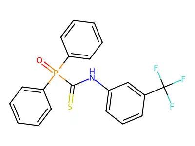 N-[3-(trifluoromethyl)phenyl]oxo(diphenyl)phosphoranecarbothioamide structure