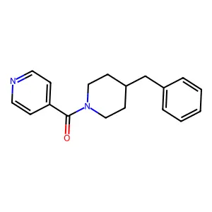 4-(Phenylmethyl)-1-(4-pyridinylcarbonyl)-piperidine structure