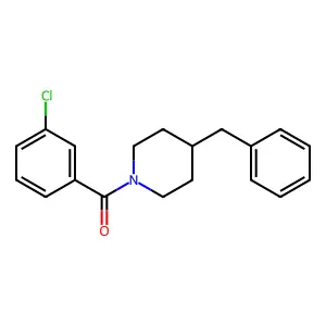 (4-Benzylpiperidin-1-yl)(3-chlorophenyl)methanone structure