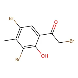 2-Bromo-1-(3,5-dibromo-2-hydroxy-4-methylphenyl)ethanone structure