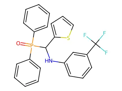 N1-[(Diphenylphosphoryl)(thien-2-yl)methyl]-3-(trifluoromethyl)aniline structure