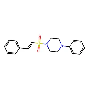 1-phenyl-4-[(E)-2-phenylethenyl]sulfonylpiperazine structure
