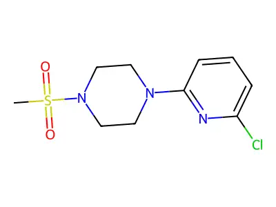 1-(6-Chloro-2-pyridinyl)-4-(methylsulfonyl)piperazine structure