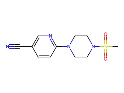 6-[4-(Methylsulfonyl)-1-piperazinyl]-3-pyridinecarbonitrile structure