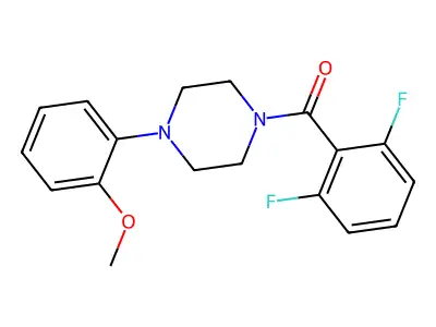 2,6-Difluorophenyl 4-(2-methoxyphenyl)piperazinyl ketone structure