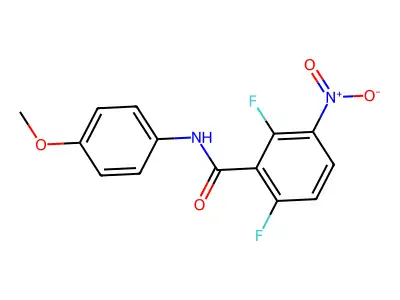 2,6-difluoro-N-(4-methoxyphenyl)-3-nitrobenzamide structure