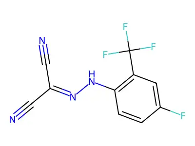 2-[[4-Fluoro-2-(trifluoromethyl)phenyl]hydrazinylidene]propanedinitrile structure