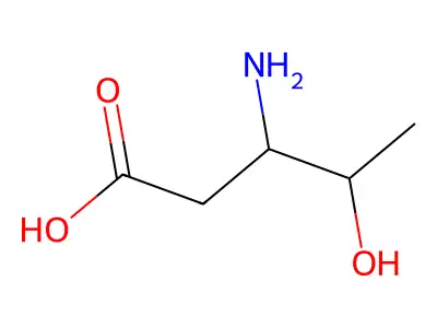 (3S,4R)-3-amino-4-hydroxypentanoic acid structure