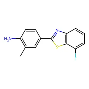 Benzenamine, 4-(7-fluoro-2-benzothiazolyl)-2-methyl- structure
