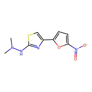 2-(2,2-Dimethylhydrazino)-4-(5-nitro-2-furyl)thiazole structure