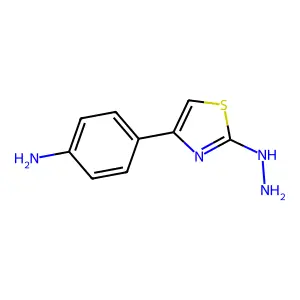 2-Hydrazino-4-(4-aminophenyl)thiazole structure