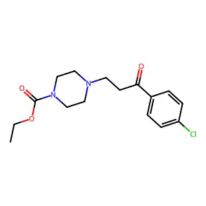 Ethyl 4-[3-(4-chlorophenyl)-3-oxopropyl]-1-piperazinecarboxylate structure