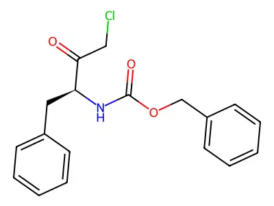 (3S)-3-Benzyloxycarbonylamino-1-chloro-4-phenyl-2-butanone structure