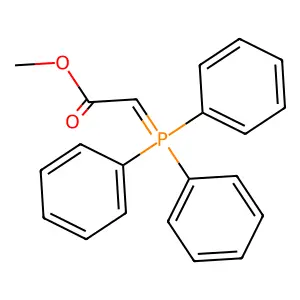Acetic acid, 2-(triphenylphosphoranylidene)-, methyl ester structure
