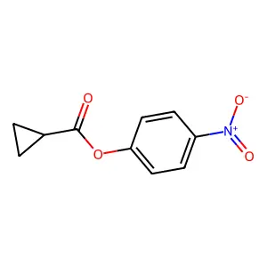 Cyclopropanecarboxylic acid, 4-nitrophenyl ester structure