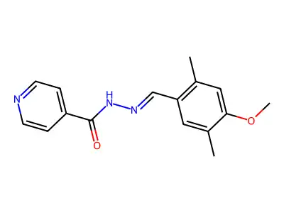N-[(4-methoxy-2,5-dimethylphenyl)methylideneamino]pyridine-4-carboxamide structure