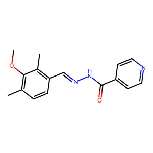 N-[(3-Methoxy-2,4-dimethylphenyl)methylidene]pyridine-4-carbohydrazonic acid structure